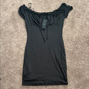 Chic Black Off-Shoulder Mini Dress